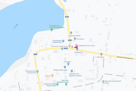 Білборд, Бігборд (Борд)   у Іллінцях вул Незалежності схема
