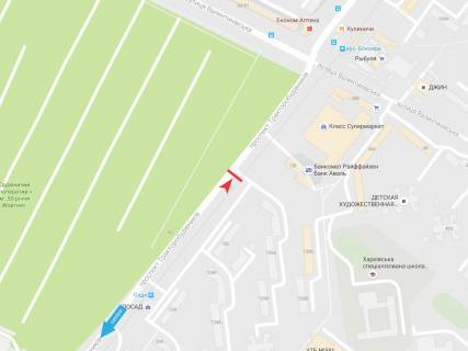 Билборд A в Днепр (Днепропетровск), 3х6  Тракторобудівників пр-т, 128, з центру схема