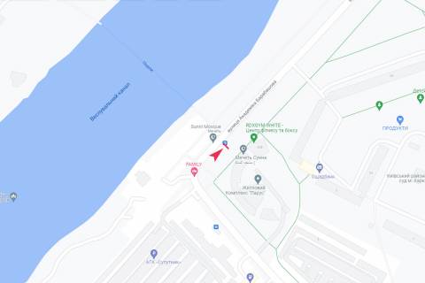 Билборд A в Харькове, 1,24х1,84  Барабашова вул., 36-Б схема