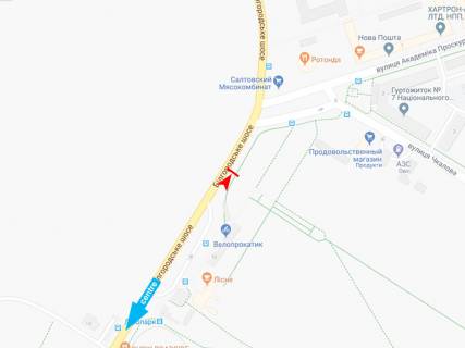 Билборд A в Харькове, 3х6  Харківське (Білгородське) шосе, 16, з центру схема