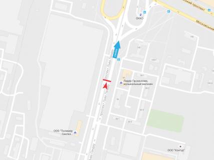 Билборд A в Днепр (Днепропетровск), 3х6  Льва Ландау пр-т, 58, в центр схема