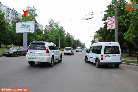 Билборд B в Запорожье Гвардейцев Широнинцев ул. – Бучмы  ул., в центр фото 1
