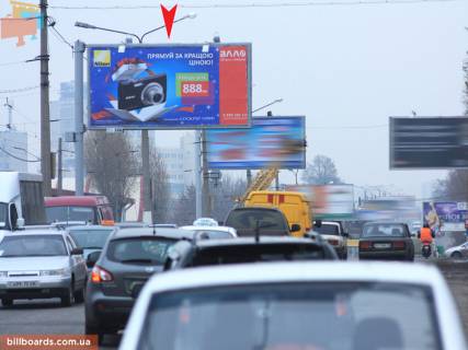 Білборд, Бігборд (Борд)  B у Запоріжжі Льва Ландау пр-т, 94 +  Ферганская ул., из центра Фото 1