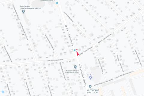 Билборд A в Харькове, 1,24х1,84  Холодногірська (Єлізарова) - Афанасівська, 136 (зупинка Афанасівська), з центру схема