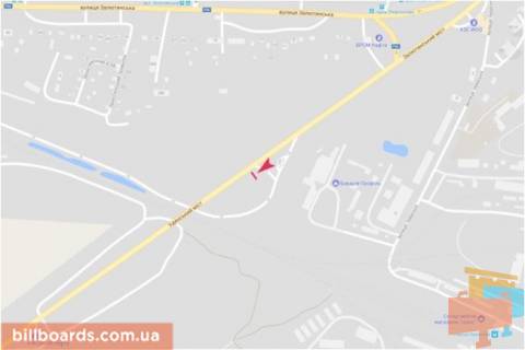 Билборд B в Запорожье Полтавский шлях ул. - пр-д. Магистральный, из центра схема