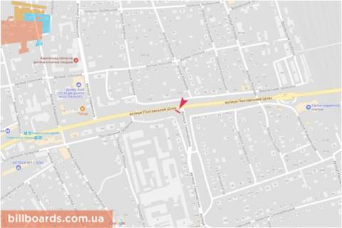 Бэклайт B в Запорожье Полтавский шлях ул. - Семинарская ул., 2, из центра схема