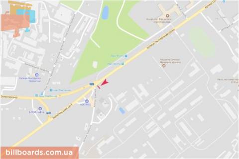 Билборд B в Запорожье Полтавский шлях ул. - Чувашская ул., из центра схема