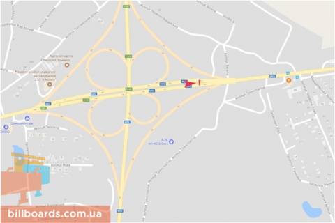 Билборд A в Запорожье Полтавский шлях ул. (2), в центр схема