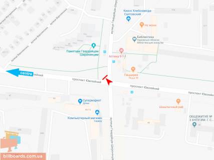 Призма A в Харькове, 3х6  просп. Ювілейний (П'ятдесятиріччя ВЛКСМ ) 47/19 - Гвардійців-Широнінців вул., в центр - 166131 схема