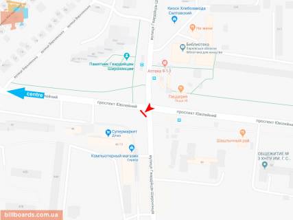 Призма B в Запорожье Юбилейный пр-т - Гвардейцев Широнинцев ул., 15/46, в центр (VIP) - 166136 схема