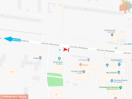 Призма A в Запорожье Юбилейный пр-т, 54, из центра (Болеро) - 166153 схема