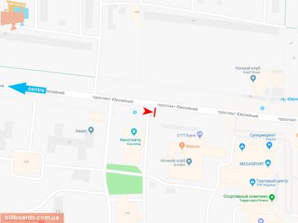 Призма A в Запорожье Юбилейный пр-т, 54, из центра (Болеро) - 166155 схема