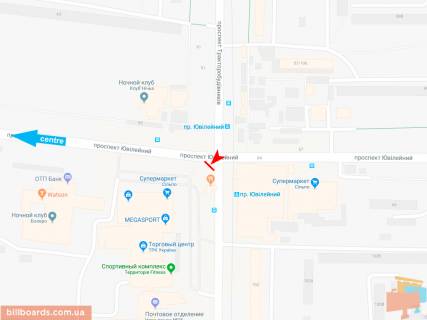Бэклайт A в Запорожье Юбилейный пр-т - Тракторостроителей пр-т, 59/56, в центр схема