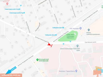 Бэклайт A в Запорожье Івана Сошенка (Академіка Павлова) ул. - Салтовское Шоссе, из центра схема