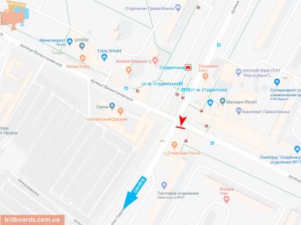 Призма B в Запорожье Івана Сошенка (Академіка Павлова) ул., 134/16 - Валентиновская ул, в центр (VIP) - 165554 схема