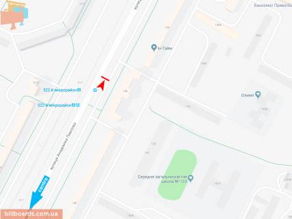 Призма A в Запорожье Івана Сошенка (Академіка Павлова) ул., 144, из центра (ост. 522 мкр) - 165564 схема