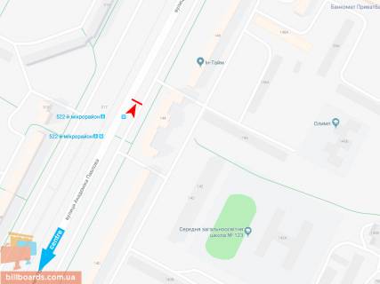 Призма A в Запорожье Івана Сошенка (Академіка Павлова) ул., 144, из центра (ост. 522 мкр) - 165563 схема