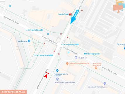 Призма A в Запорожье Івана Сошенка (Академіка Павлова) ул., 144-Б, из центра (ТЦ Космос) - 165572 схема