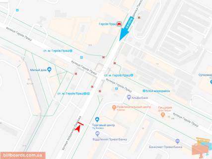 Призма A в Запорожье Івана Сошенка (Академіка Павлова) ул., 144-Б, из центра (ТЦ Космос) - 165571 схема