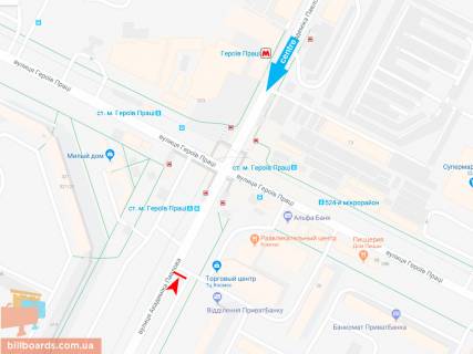 Призма A в Запорожье Івана Сошенка (Академіка Павлова) ул., 144-Б, из центра (ТЦ Космос) - 165573 схема