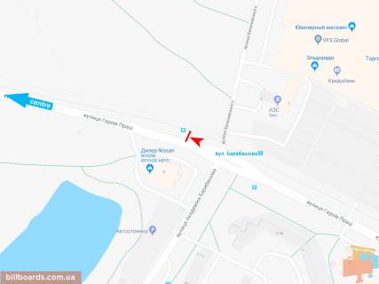 Призма A в Запорожье Героев Труда ул. (напротив дома № 2-Г), в центр (VIP) (Ниссан) - 165614 схема