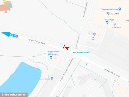 Призма A в Запорожье Героев Труда ул. (напротив дома № 2-Г), в центр (VIP) (Ниссан) - 165612 схема