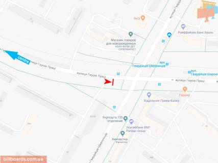 Призма A в Запорожье Героев Труда ул. - Гвардейцев-Широнинцев ул., 69/42, из центра - 165657 схема