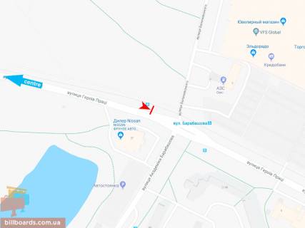 Призма B в Запорожье Героев Труда ул. (напротив дома № 2-Г), из центра (VIP) (Ниссан) - 165616 схема
