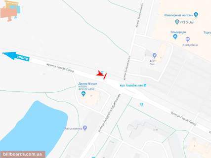 Призма B в Запорожье Героев Труда ул. (напротив дома № 2-Г), из центра (VIP) (Ниссан) - 165615 схема