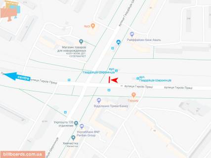 Призма A в Харькове, 3х6  Нескорених (Героїв Праці) вул. - Гвардійців-Широнінців вул., 50/29, в центр - 165660 схема