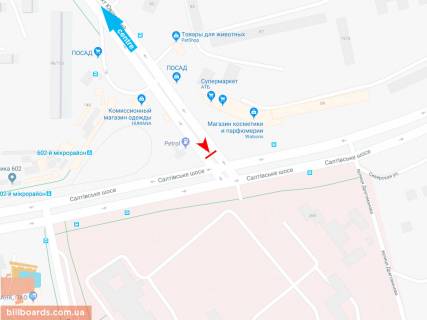 Призма B в Запорожье Юбилейный пр-т - Салтовское Шоссе, из центра - 166178 схема