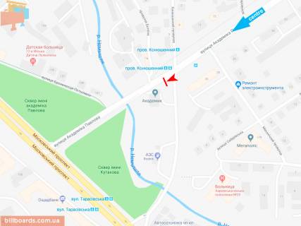 Призма B в Запорожье Івана Сошенка (Академіка Павлова) ул., 20-Б, в центр (VIP)  (пер.Конюшенный) - 165459 схема