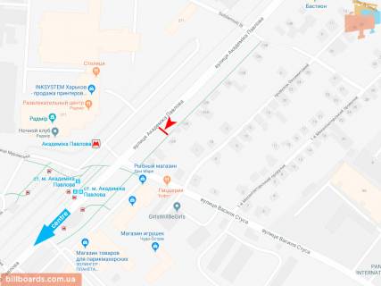 Призма B в Харькове, 3х6  Академіка Павлова вул., 122, в центр (ст.м. Ак.Павлова) - 165534 схема