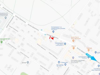 Билборд B в Харькове, 3х6  Дерев'янка вул., 38, з центру схема
