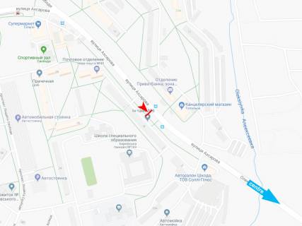 Билборд A в Харькове, 3х6  Ахсарова вул., 18, в центр схема