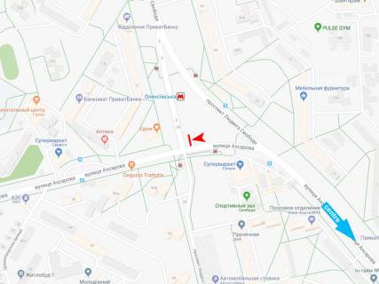 Призма A в Харькове Ахсарова ул. - Людвига Свободы пр-т, VIP, из центра - 185664 схема