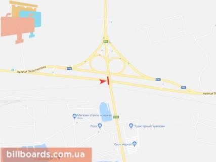 Билборд A в Запорожье Въезд в Харьков- Сумская Трасса (на мосту)- Левый схема
