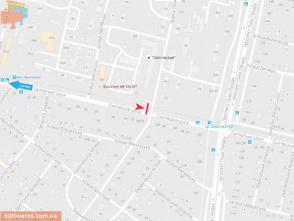 Билборд B в Запорожье Салтовское шоссе, 73, из центра схема
