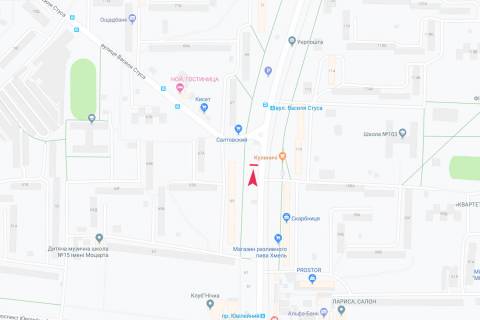 Билборд B в Харькове, 3х6  Тракторобудівників пр-т, 65 - Василя Стуса вул. (Механізаторська)., з центру схема