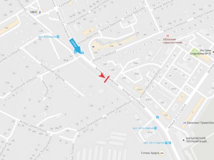 Билборд A в Харькове, 3х6  Клочківська вул., навпроти будинку 240, в центр схема