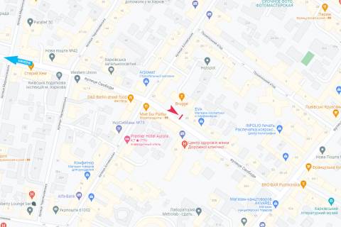 Ситилайт B в Харькове, 1,24х1,84  Свободи вул., 27 схема