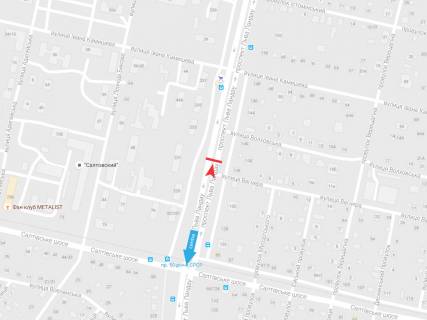 Билборд A в Харькове, 3х6  просп. Льва Ландау (50-річчя СРСР), 136, в центр схема