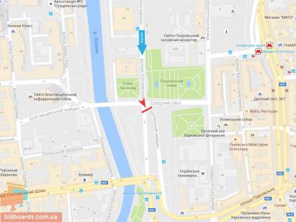 Скроллер A в Запорожье Клочковская ул. - Соборный спуск, в центр - 165688 схема