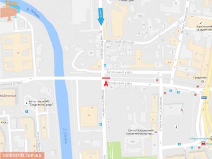 Скроллер A в Запорожье Клочковская ул. -  Бурсацкий спуск, из центра - 165697 схема