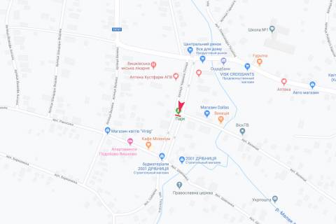 Билборд A в Вышкове вул Червона Площа схема