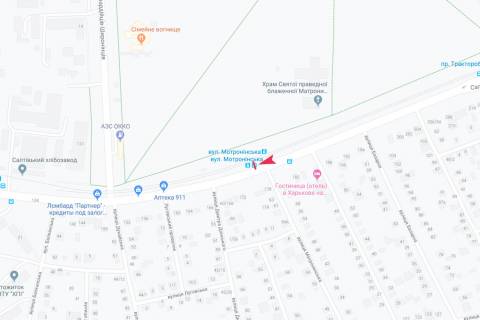 Билборд B в Харькове, 1,24х1,84  Салтівське шосе (навпроти будинку № 178/65) (зупинка Марії Заньковецької (Мотронінська)), в центр схема