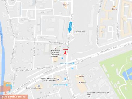 Беклайт B у Запоріжжі Клочковская ул. 99, из центра схема