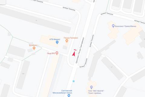 Билборд B в Харькове, 3х6  Петра Григоренка пр-т - Каденюка (Танкопія) вул., 14, в центр схема