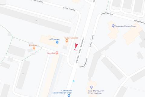 Билборд A в Харькове, 3х6  Петра Григоренка пр-т - Каденюка (Танкопія) вул., 14, з центру схема