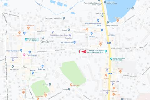 Билборд A в Славуте, 3х6  вул Миру схема
